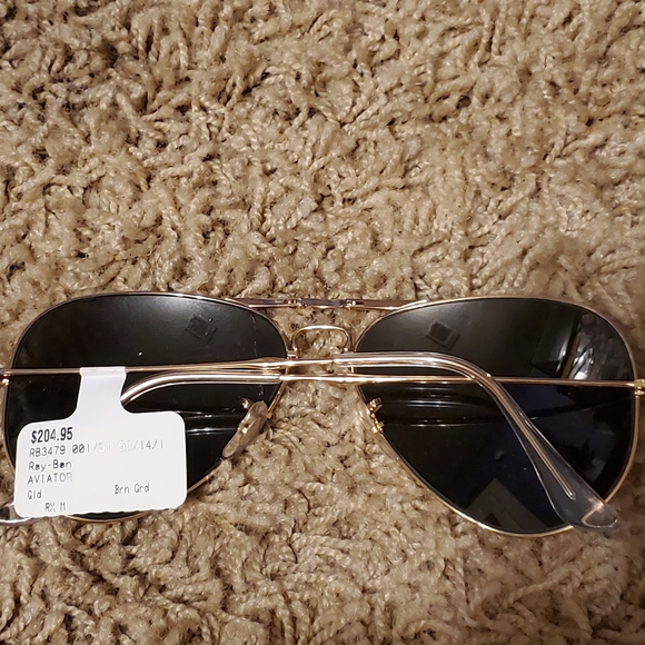 Ray-Ban Gold and Black Foldable Sunglasses - Picture 2 of 2